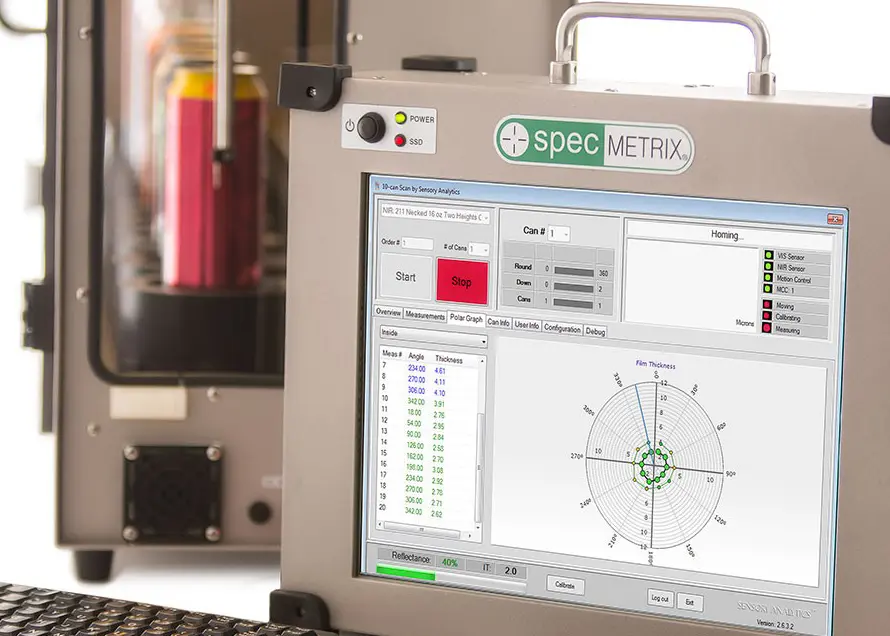 SpecMetrix® ACS 金属容器涂层厚度和重量测量系统